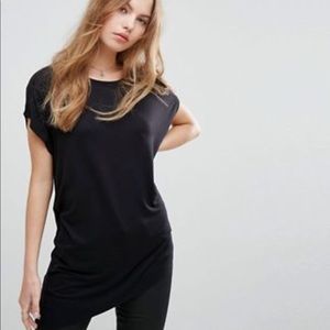 New Look asymmetrical black shirt